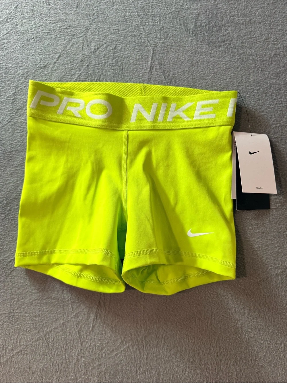 Nike - Women's Pro Neon Yellow Training Bike Shorts